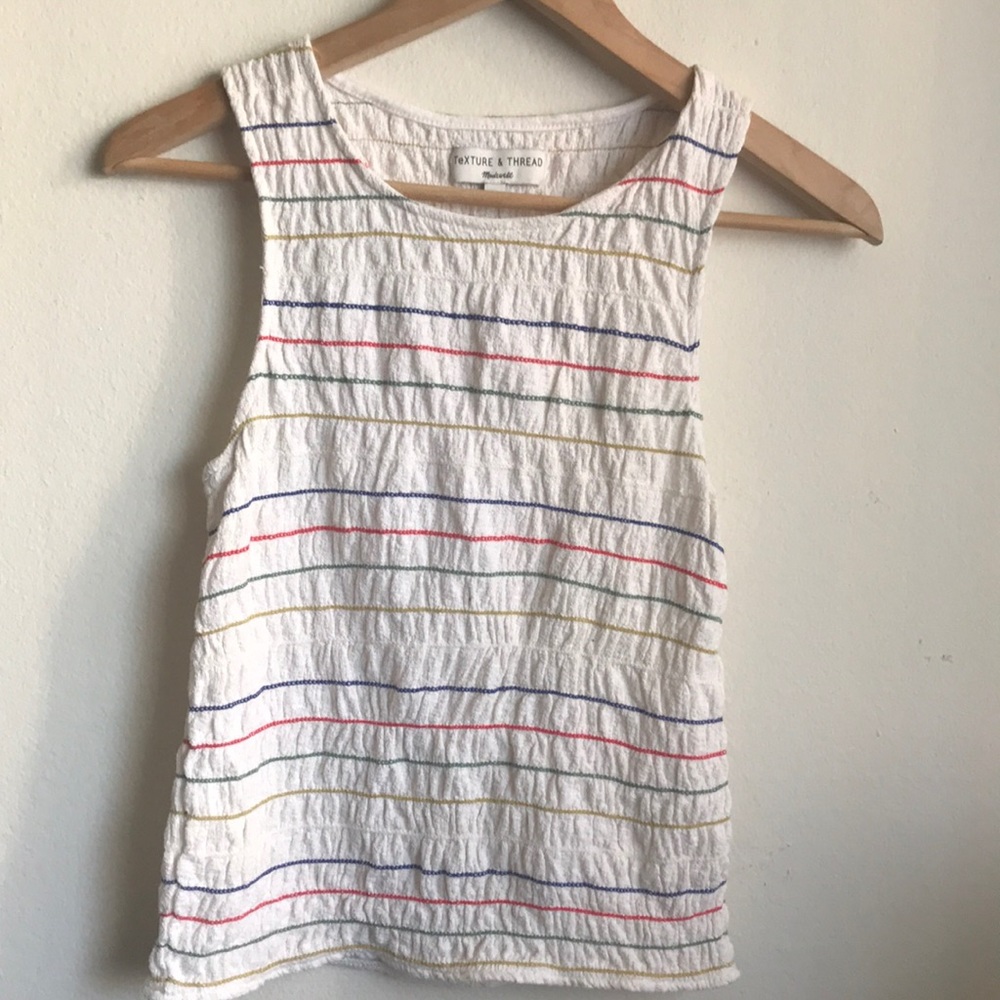 Madewell Texture & Thread Smocked Tank Top
